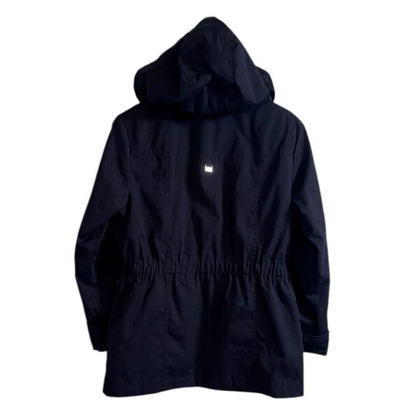 Mackintosh New England Navy Mid-Length Trench Coat SIZE-PETITE SMALL - Picture 3 of 8